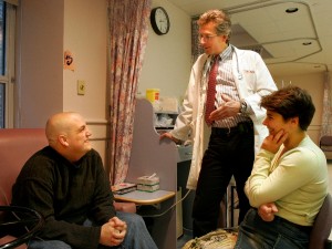 Kavan and nurse with patient
